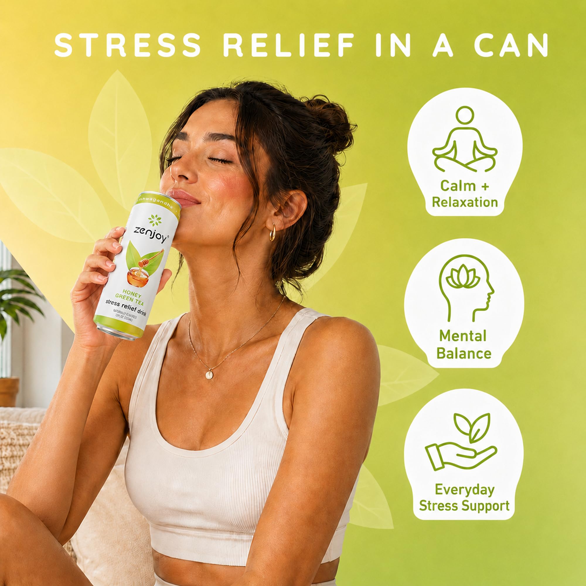 Amazon.com: Zenjoy Adaptogen Drink Stress Relief Tea | Non
